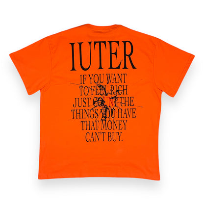 PRINTED T-SHIRT REGULAR VALUE ORANGE