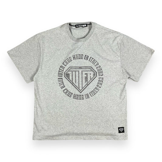 PRINTED T-SHIRT LOOSE JEWEL GRAY