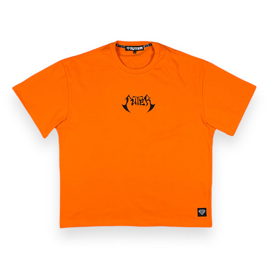 PRINTED T-SHIRT LOOSE NEWMETAL ORANGE