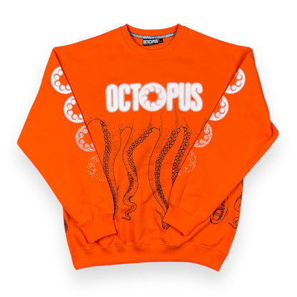 PRINTED CREWNECK LOOSE LOGOTENTACLES ORANGE