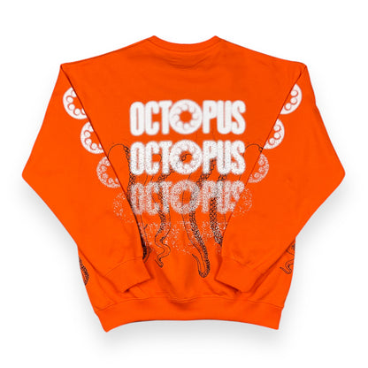 PRINTED CREWNECK LOOSE LOGOTENTACLES ORANGE