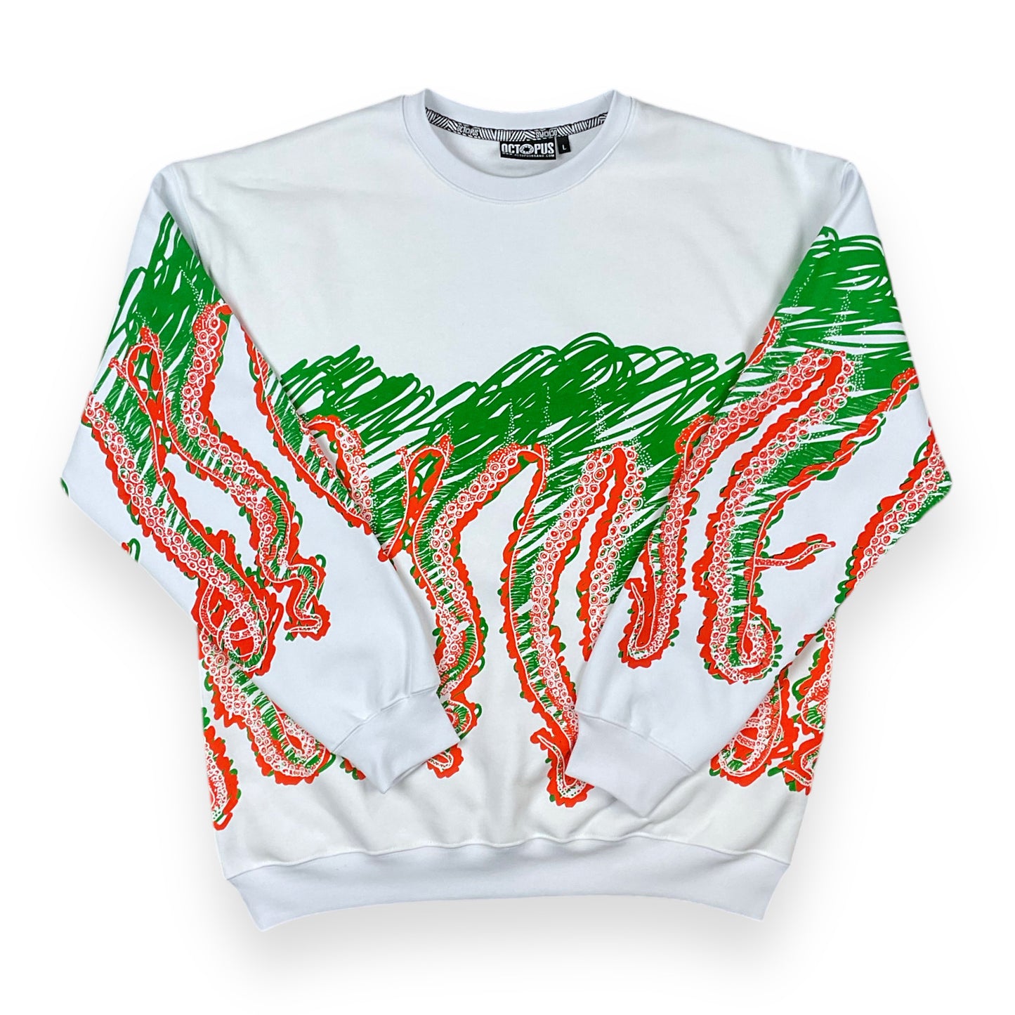 PRINTED CREWNECK LOOSE SKETCH WHITE