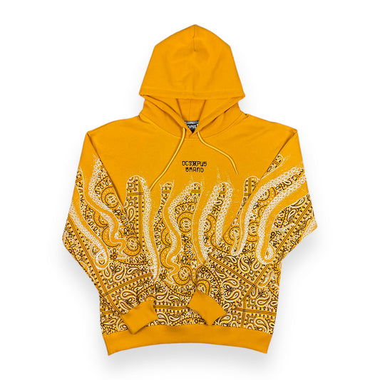 PRINTED HOODIE REGULAR BANDANA DARKYELLOW
