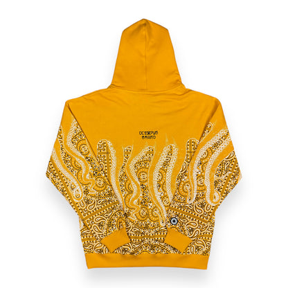 PRINTED HOODIE REGULAR BANDANA DARKYELLOW