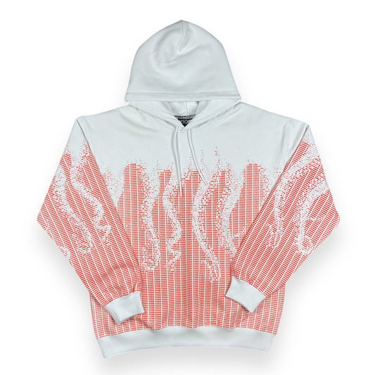 PRINTED HOODIE LOOSE MATRIX WHITE