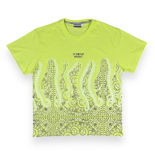 PRINTED REGULAR T-SHIRT BANDANA LIME