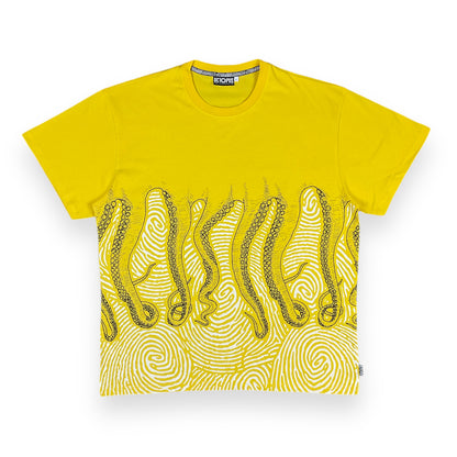 PRINTED REGULAR T-SHIRT FINGERPRINT YELLOW