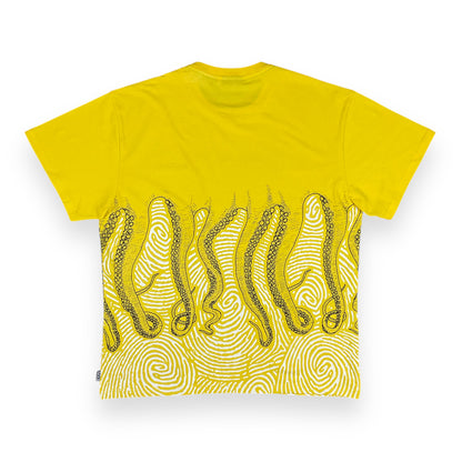 PRINTED REGULAR T-SHIRT FINGERPRINT YELLOW