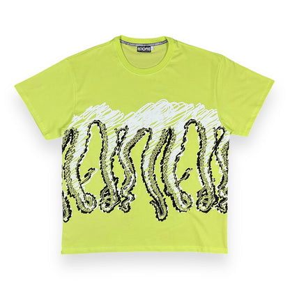 PRINTED T-SHIRT REGULAR SKETCH LIME