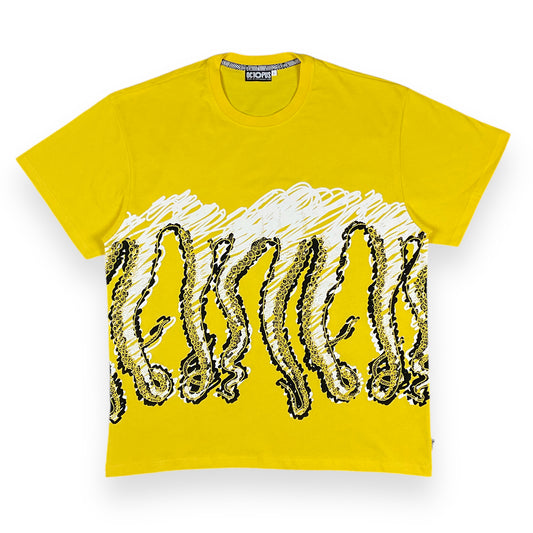 PRINTED T-SHIRT REGULAR SKETCH YELLOW