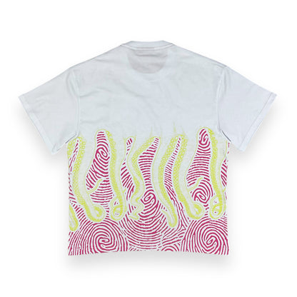 PRINTED T-SHIRT LOOSE FINGERPRINT WHITE