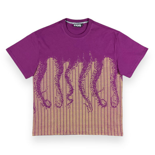 PRINTED T-SHIRT LOOSE MATRIX PURPLEIU