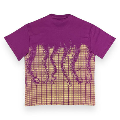 PRINTED T-SHIRT LOOSE MATRIX PURPLEIU