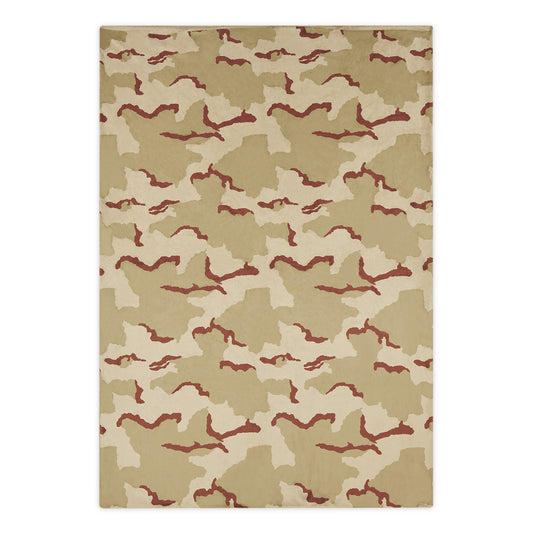 FAKE FUR BLANKET CAMO BROWN