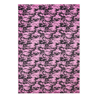 FAKE FUR BLANKET DIGI CAMO FUCHSIA