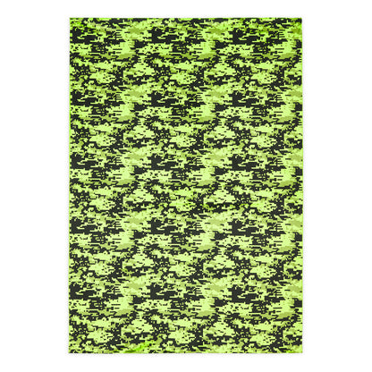 FAKE FUR BLANKET DIGI CAMO LIME